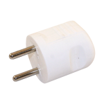 Støpsel uten jord - 5 st hvit.