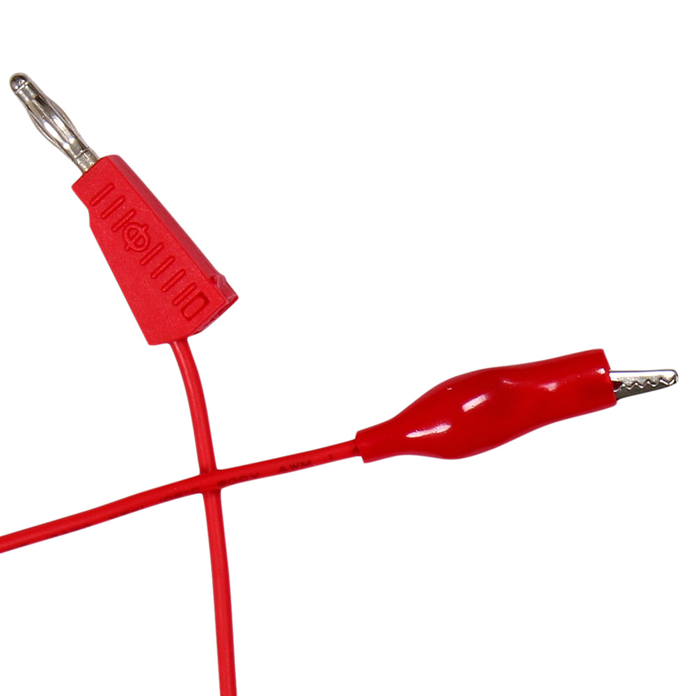 81295V23Hi.jpg Laboratorieledning banan/krokodille 50 cm rød - Bilde 1